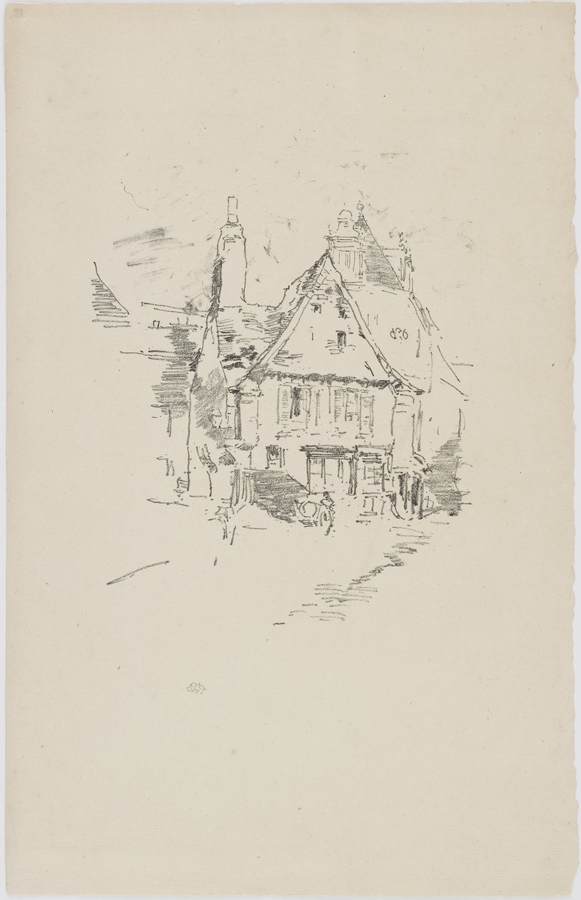 Gabled Roofs, Vitre, 1893 (kağıt üzerinde lito) by James Abbott McNeill Whistler
