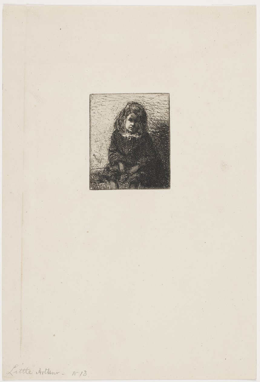 Küçük Arthur, c.1857-58 (kağıt üzerine gravür) by James Abbott McNeill Whistler