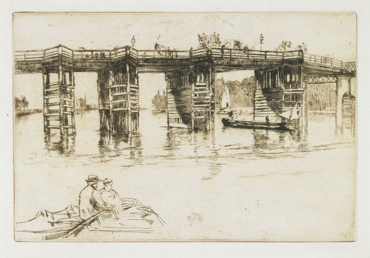 Eski Putney Köprüsü, 1879 by James Abbott McNeill Whistler
