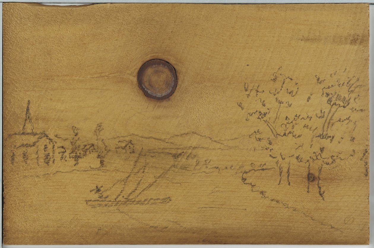 Nehir Manzarası (tahta üzerine kurşun kalem) by James Abbott McNeill Whistler