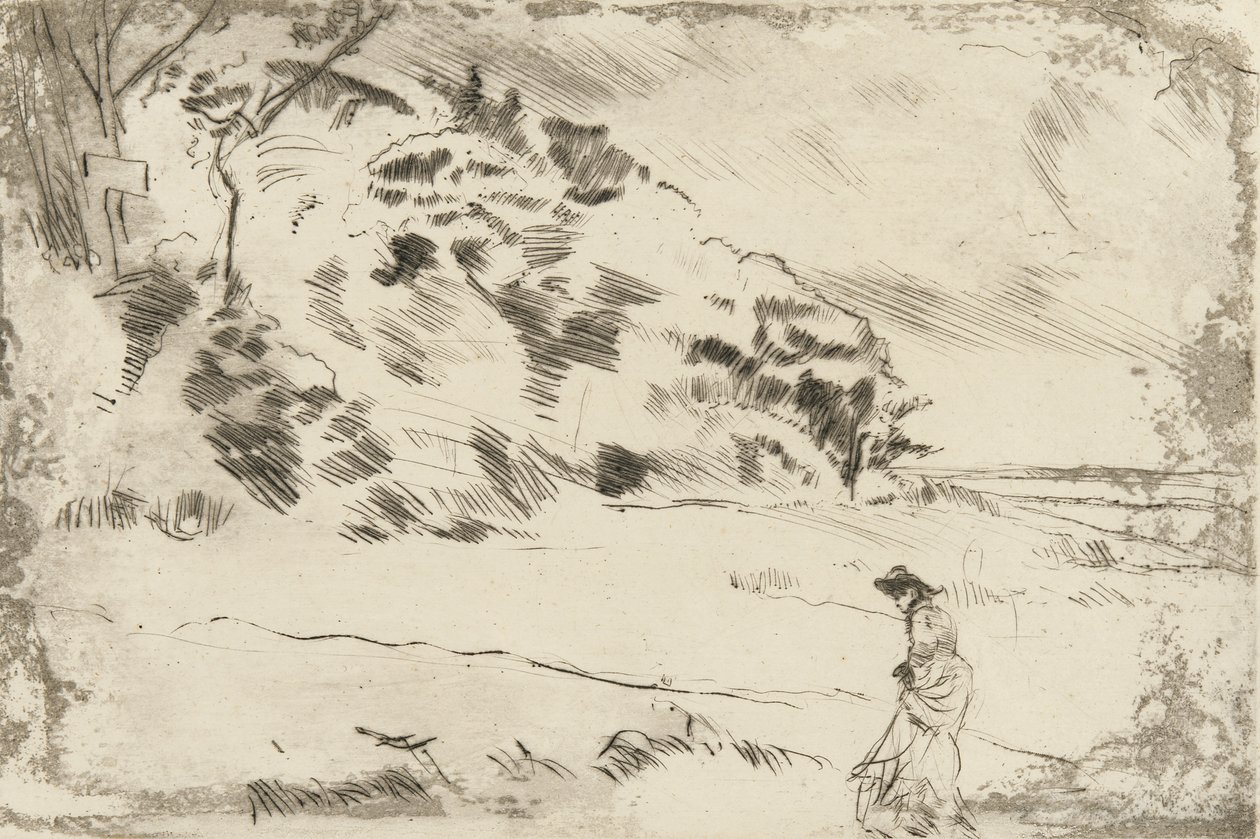 Speke Shore, c.1875 (kağıt üzerinde kuru nokta) by James Abbott McNeill Whistler