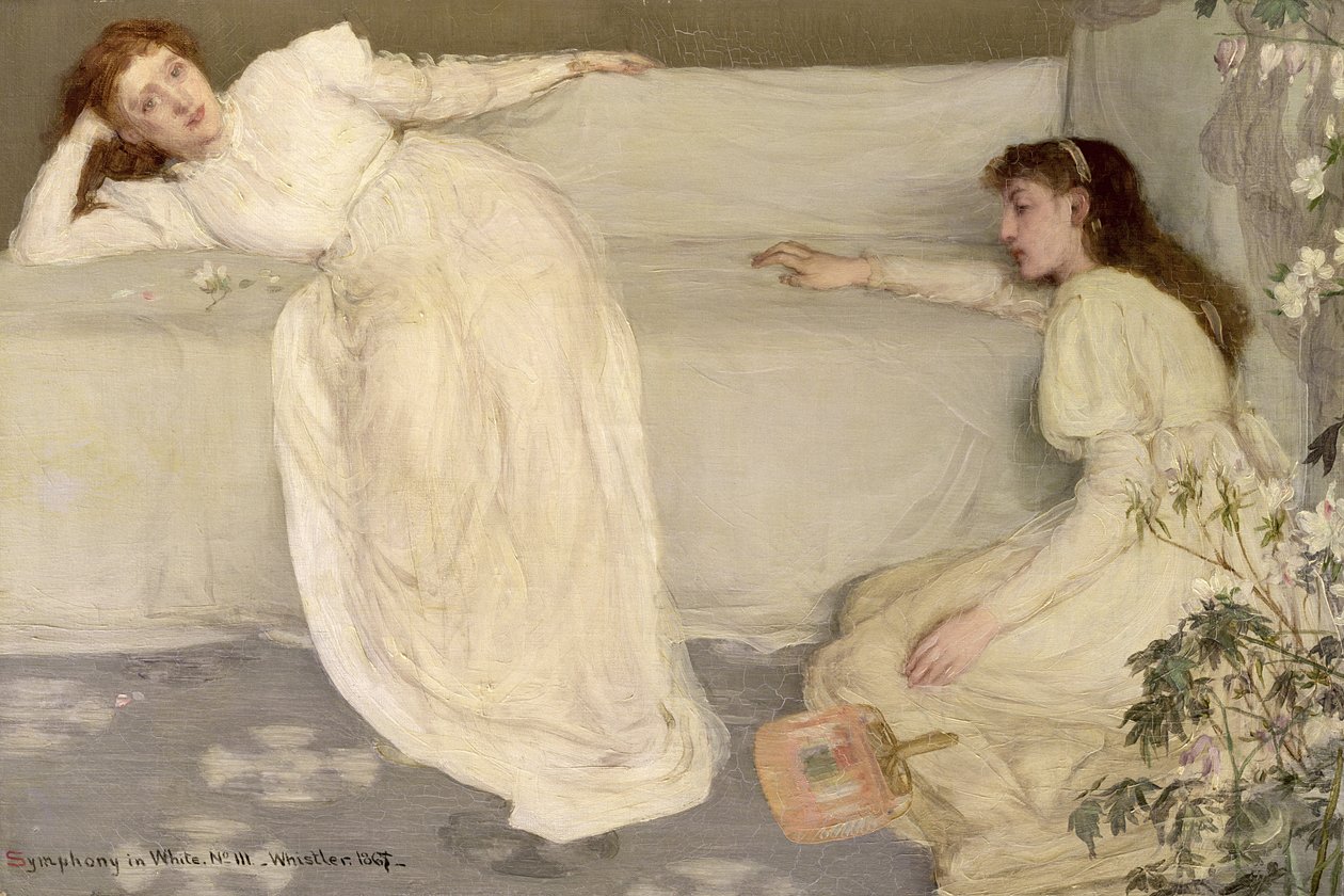 Beyaz Senfoni, No. III, 1865-7 (çerçevesiz) (ayrıca bkz. 106898) by James Abbott McNeill Whistler