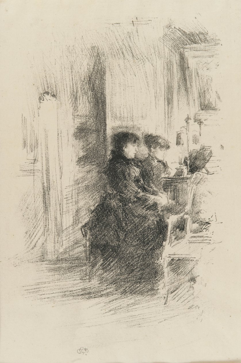 Düet (kağıt üzerinde litografi) by James Abbott McNeill Whistler