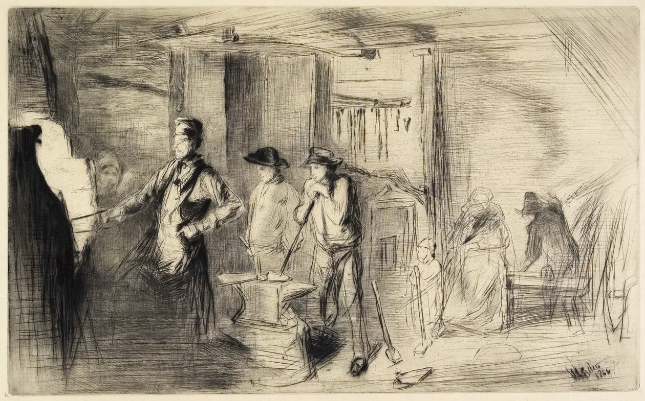 Thames ve Diğer Konularda Sahnelerin On Altı Gravüründen Dövme, 1861 by James Abbott McNeill Whistler