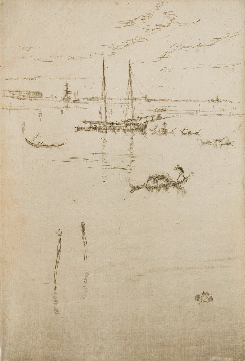 İlk Venedik Seti olarak da bilinen On İki Gravürden Küçük Lagün by James Abbott McNeill Whistler