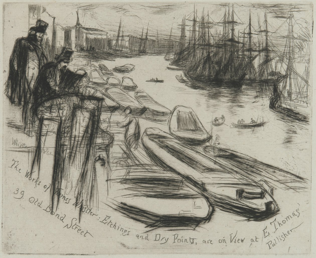 Küçük Havuz, 1861 (kağıt üzerine gravür) by James Abbott McNeill Whistler