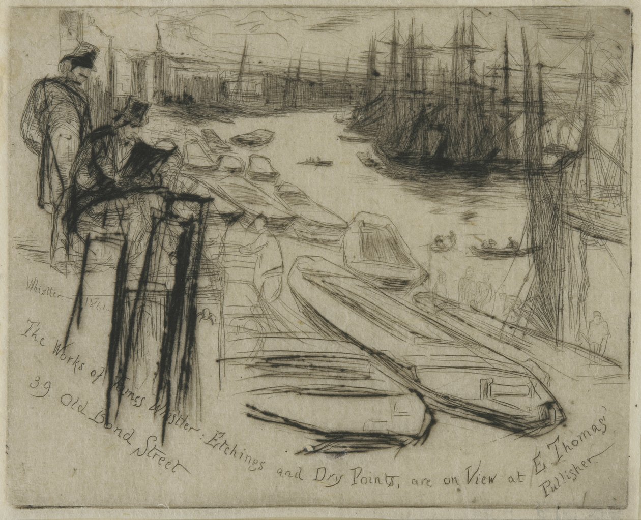 Küçük Havuz, 1861 (kağıt üzerine gravür) by James Abbott McNeill Whistler