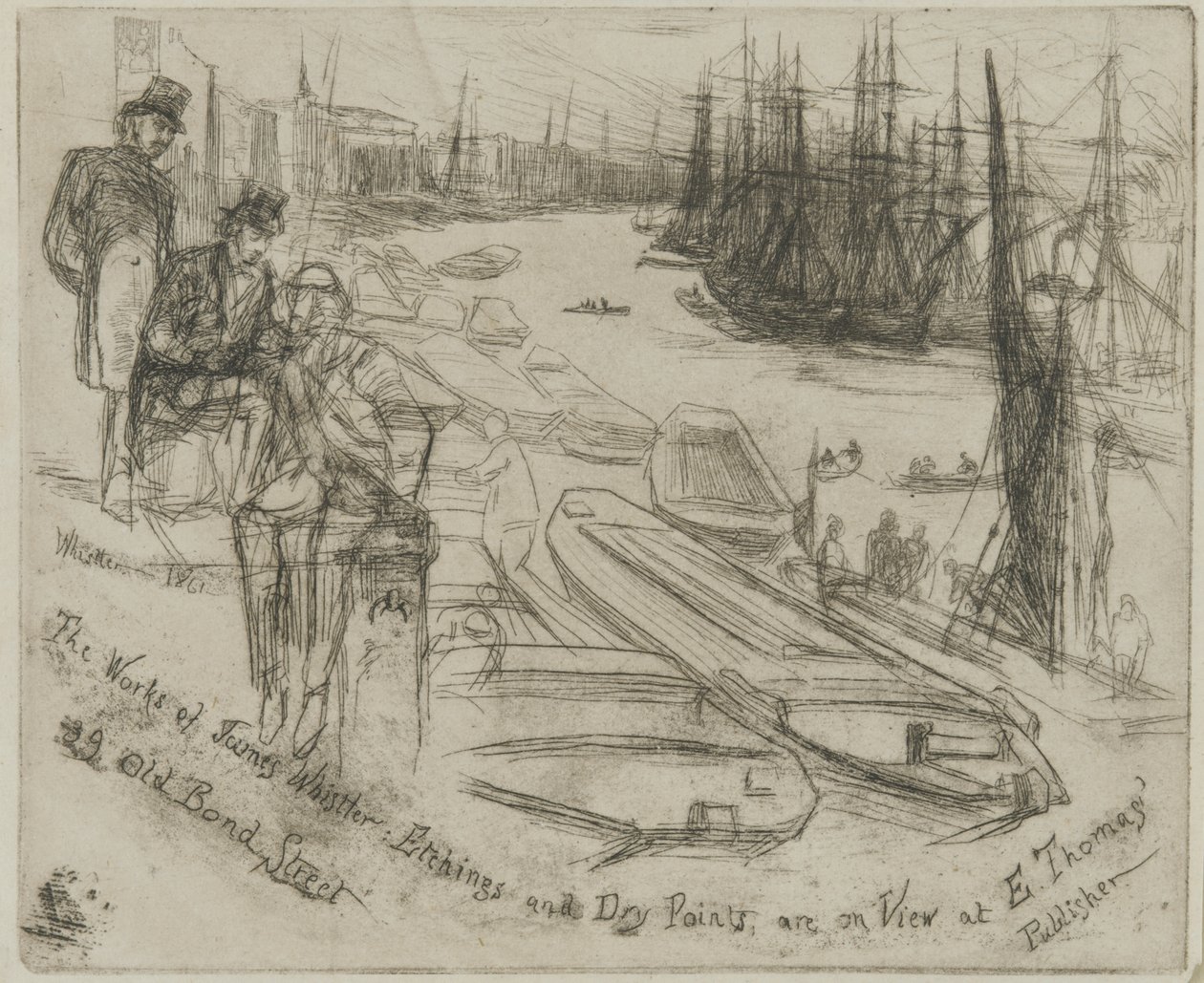 Küçük Havuz, 1861 (kağıt üzerine gravür) by James Abbott McNeill Whistler