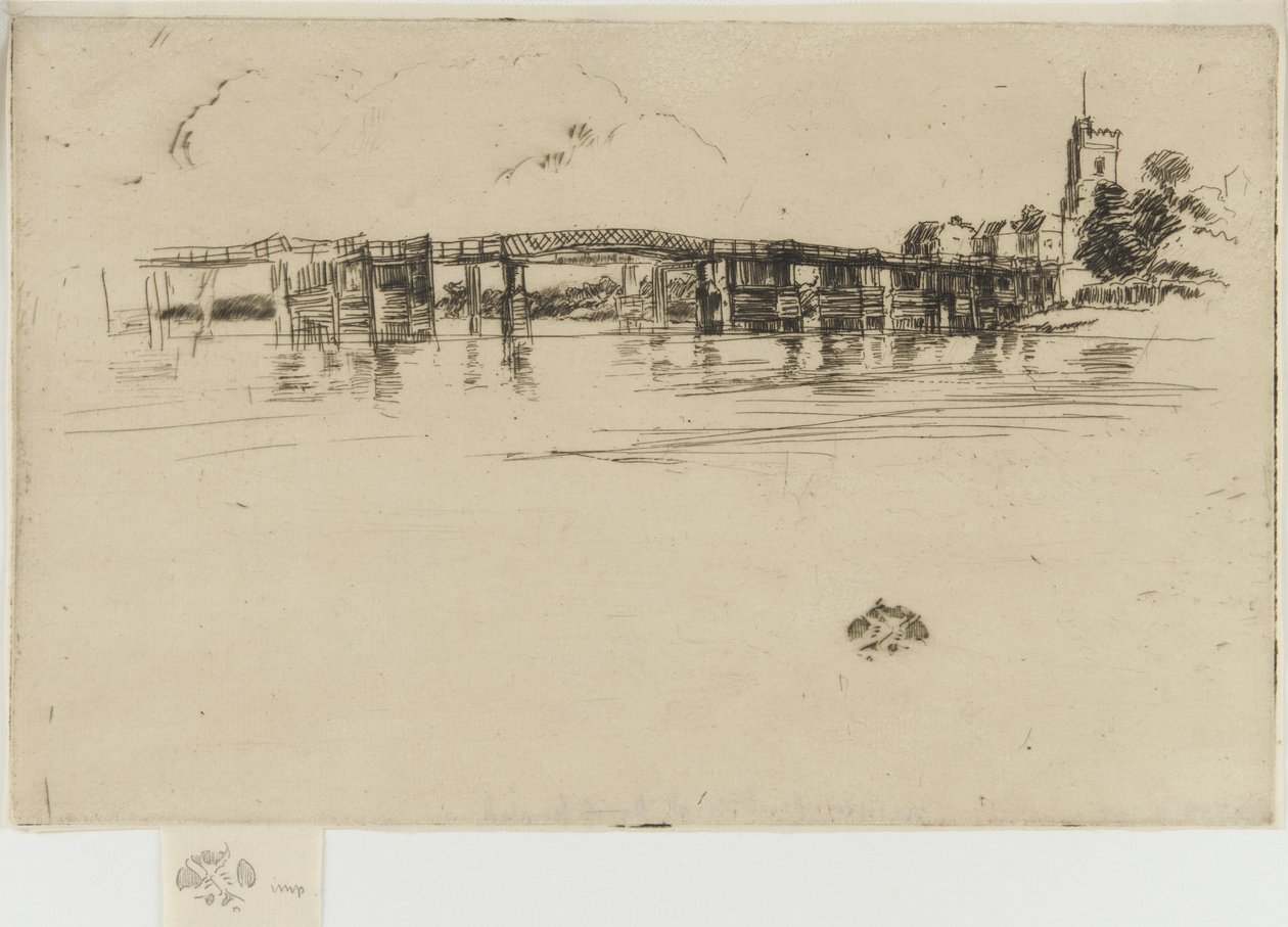 The Little Putney, No. 1, 1879 (kağıt üzerine gravür) by James Abbott McNeill Whistler