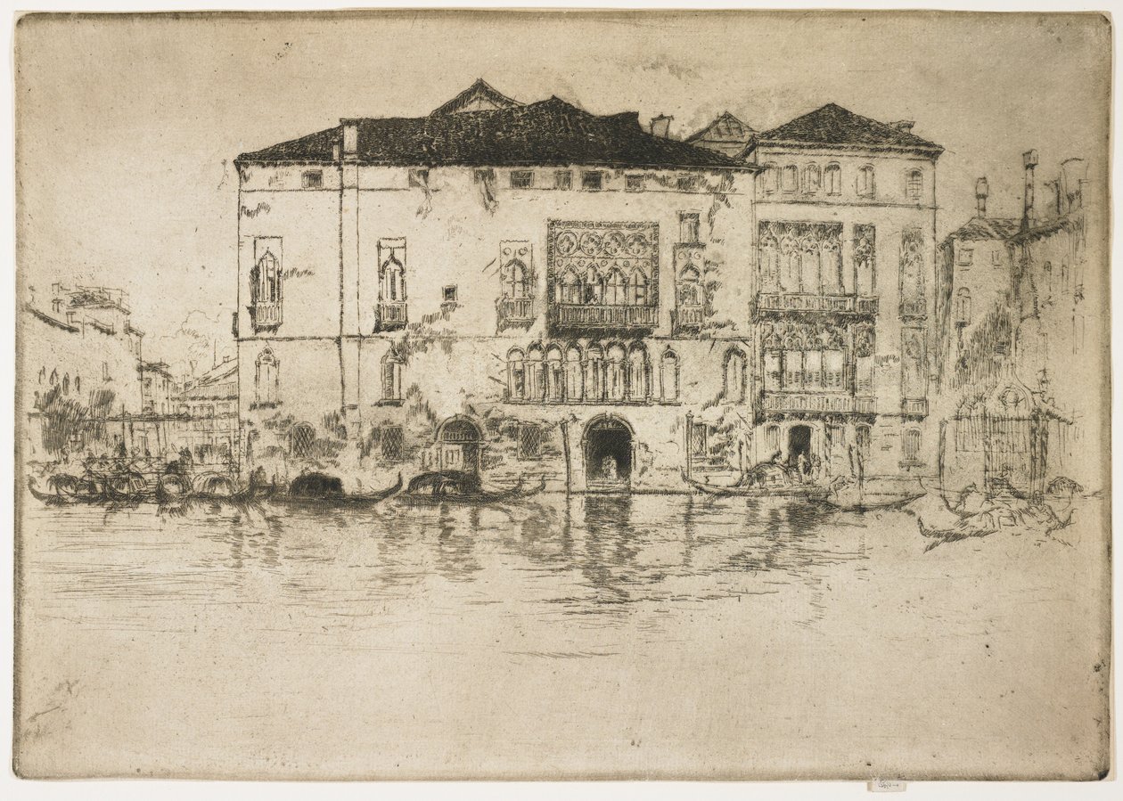 Birinci Venedik Setinden Saraylar, 1879-1880 by James Abbott McNeill Whistler