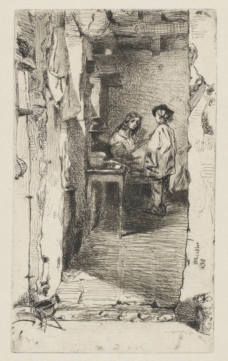 The Rag Gatherers, 1858 (kağıt üzerine gravür) by James Abbott McNeill Whistler