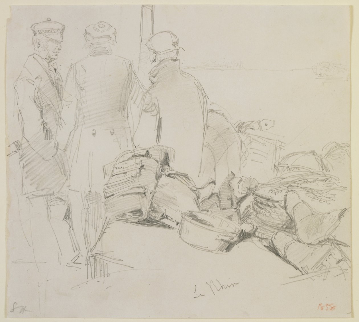 The Rhine, 1858 (pencil on white paper) by James Abbott McNeill Whistler