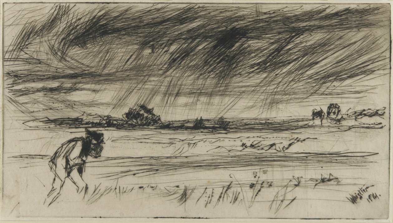 Fırtına, 1861 (kağıt üzerinde kuru nokta) by James Abbott McNeill Whistler