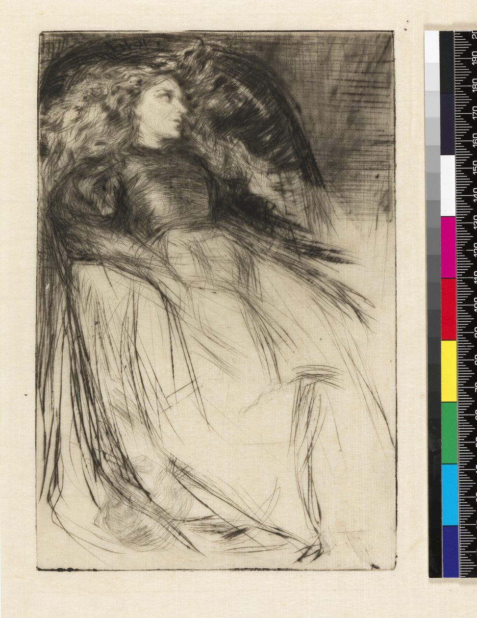 Yorgun, 1863 (kağıt üzerinde kuru nokta ve karbon mürekkep) by James Abbott McNeill Whistler