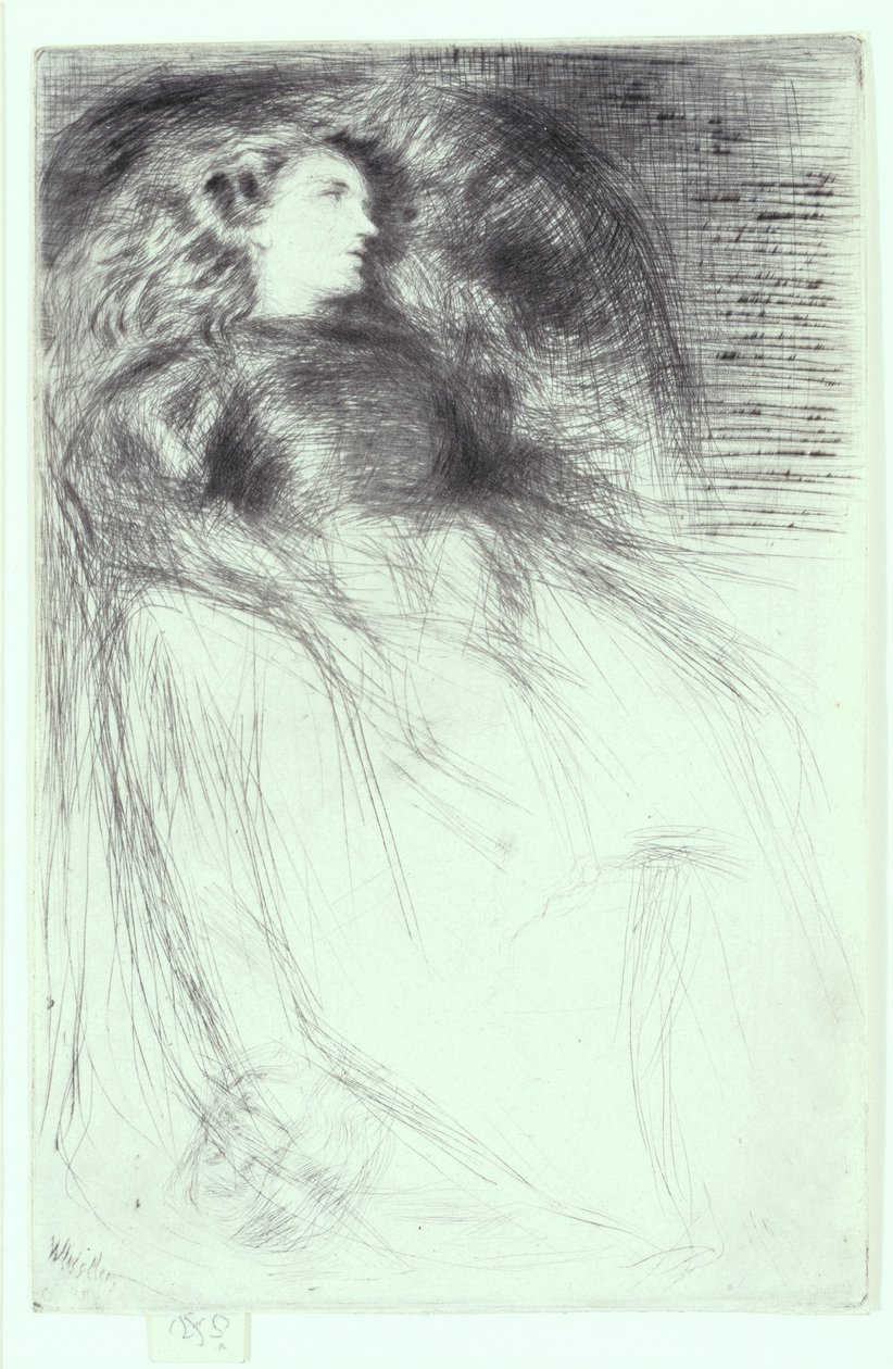 Yorgun, 1863 (kuru nokta ve rulet) by James Abbott McNeill Whistler