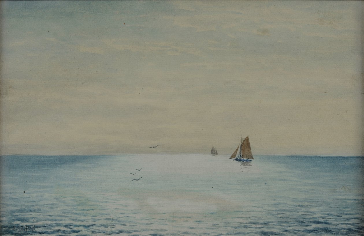 Adelaide, Güney Avustralya açıklarında ketçalı deniz manzarası by James Ashton