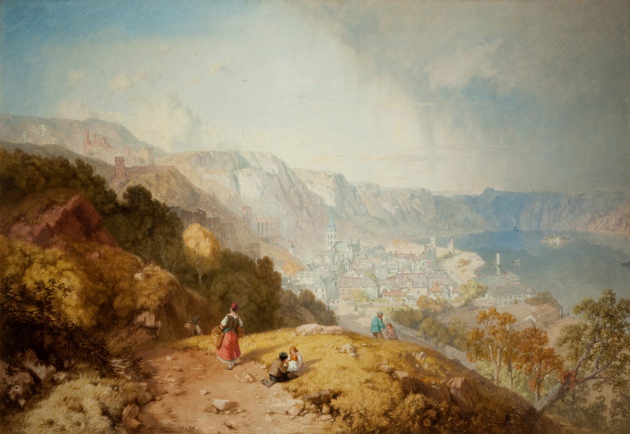 Ren Nehri üzerinde Bacharach, 1865 by James Baker Pyne