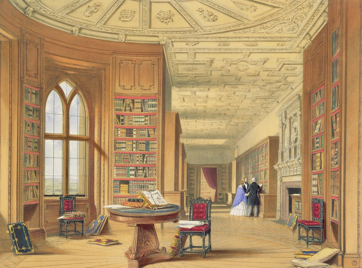 Kütüphane, Windsor Kalesi, 1838 by James Baker Pyne