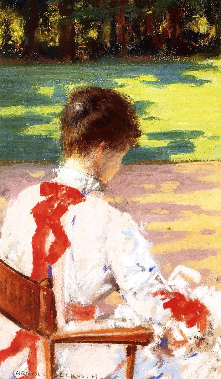  A Study with Sunlightn by James Carroll Beckwith