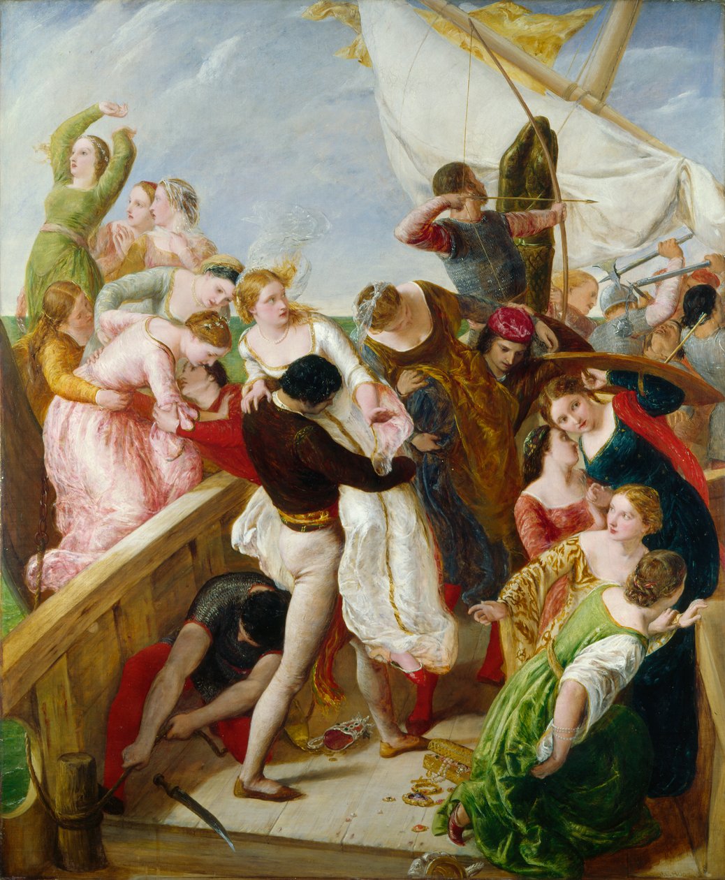 Venedik Gelinlerinin Kurtarılması, 1851 by James Clarke Hook