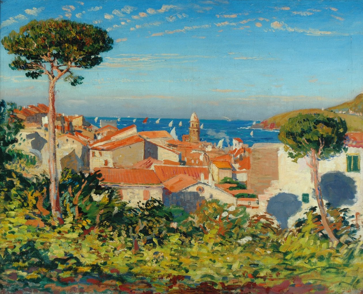 Collioure Kasabası, c.1908 by James Dickson Innes