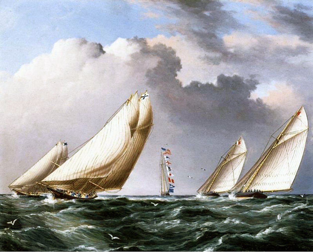 Amerikan Yat Yarışları, c.1875 by James E. Buttersworth