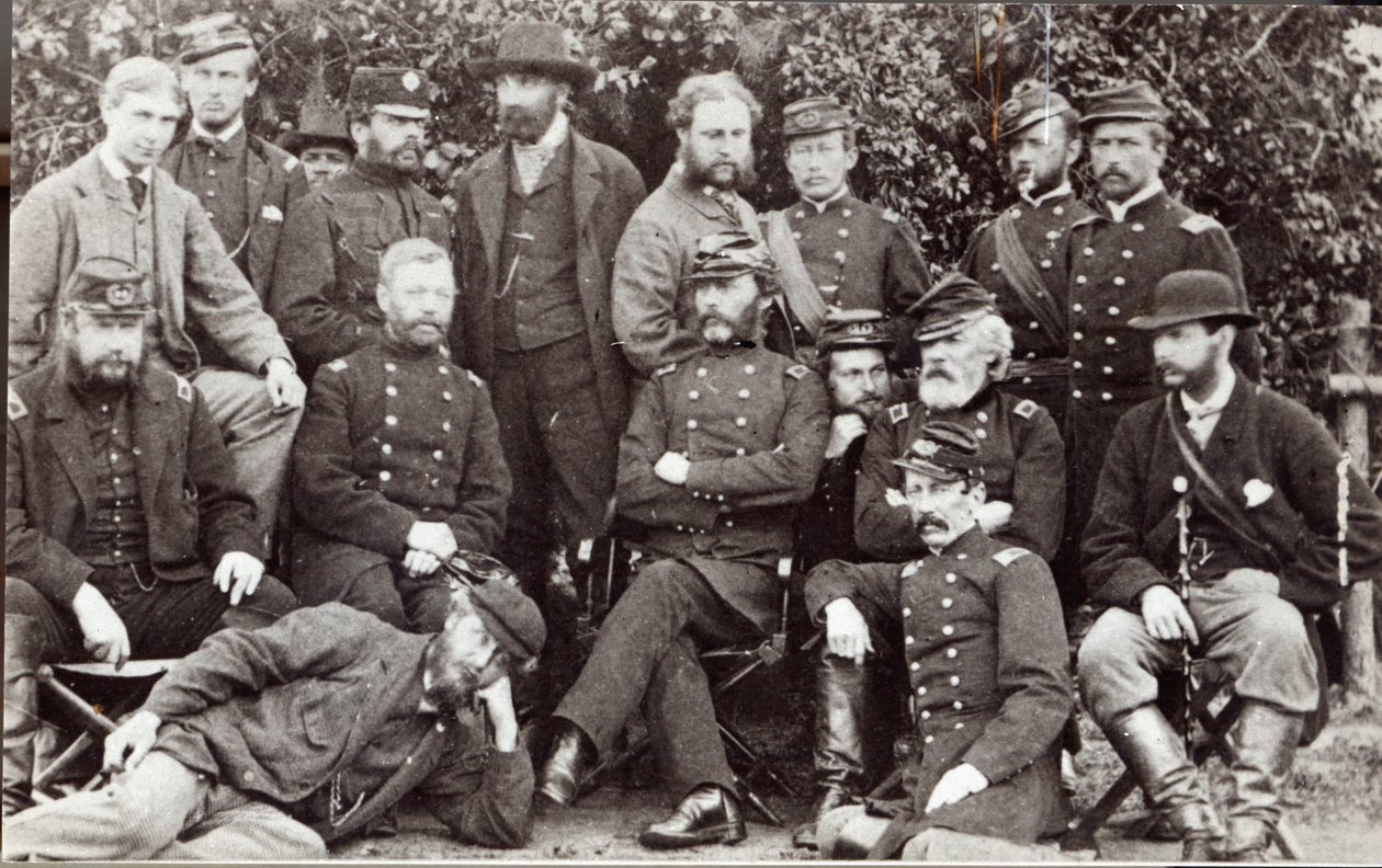 General Marcy ve arkadaşları, 2 Mayıs 1862, Yorktown yakınlarındaki Camp Winfield Scott