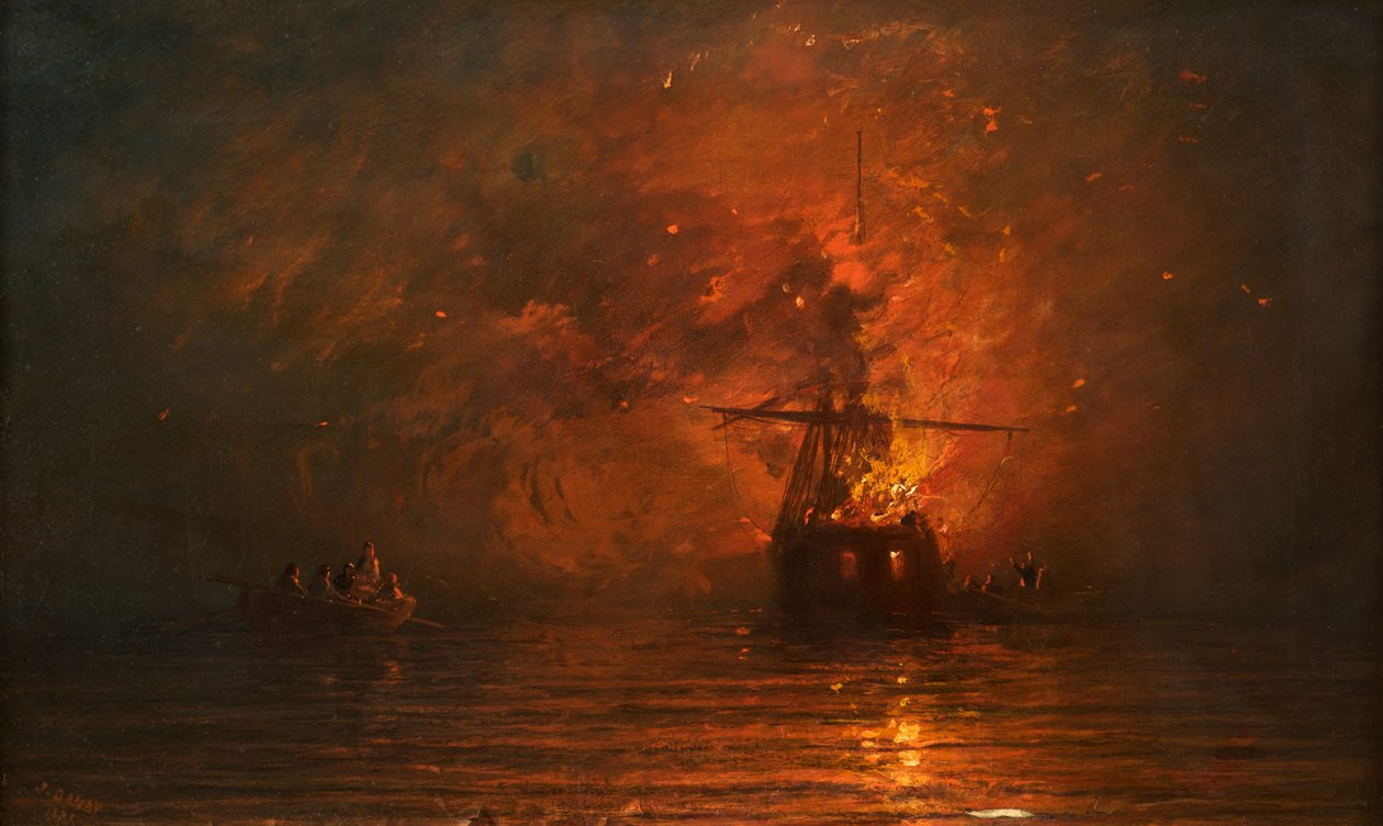 Yanan Gemi, 1873 by Francis Danby