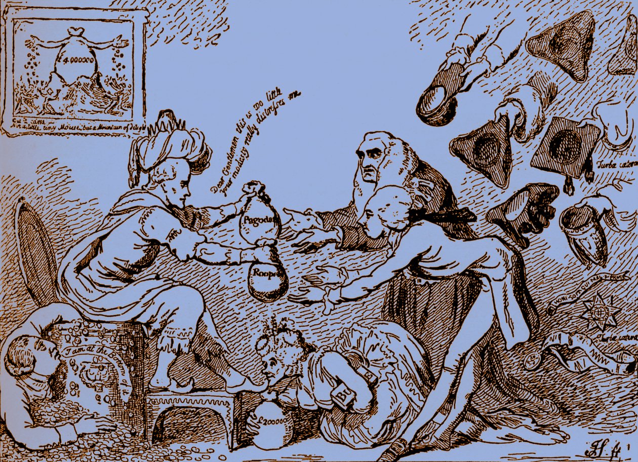 Hint Nabobs Servet - Gillray tarafından karikatür by James Gillray