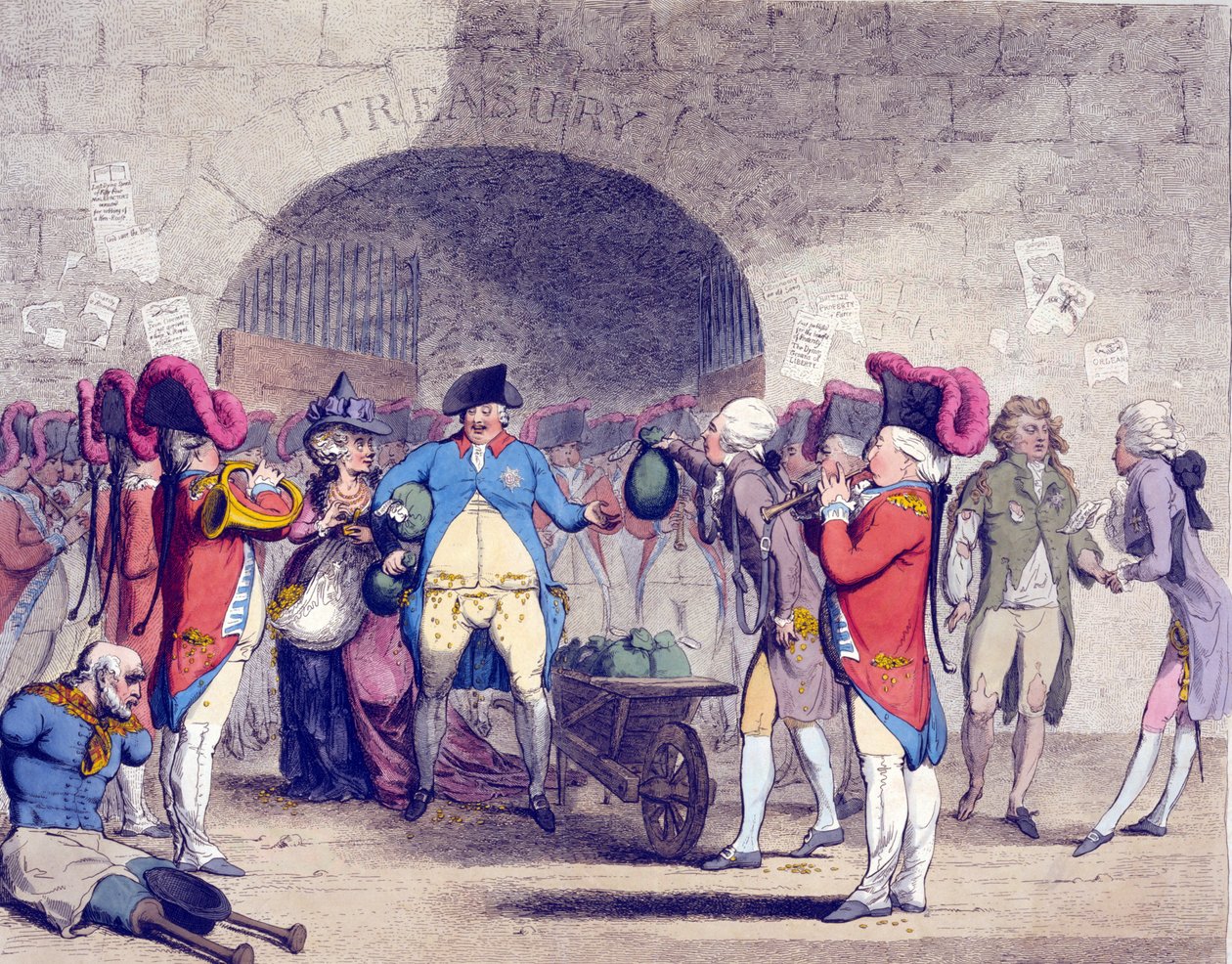Ulusal borcu ödemenin yeni yolu Karikatür, 1786 by James Gillray