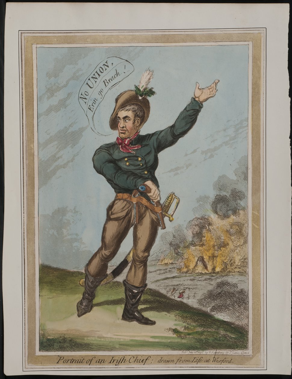 İrlandalı Bir Şefin Portresi: Life at Wexford, 1798 by James Gillray
