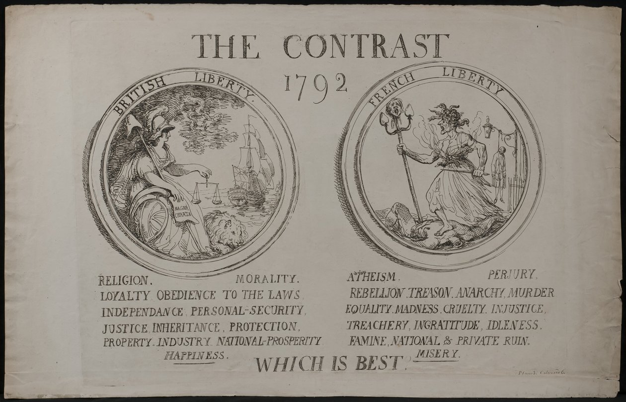 Kontrast, 1792 by James Gillray