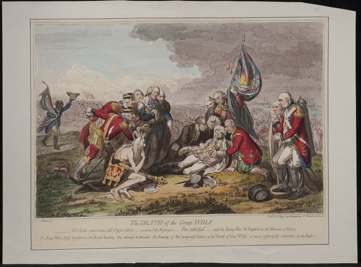The Death of the Great Wolf, 1795  by James Gillray