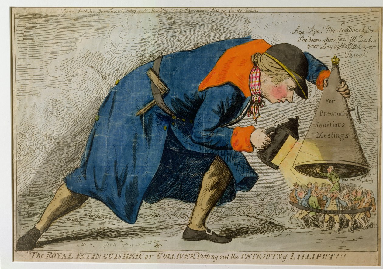 Kraliyet Söndürücü veya Gulliver, Liliput Vatanseverlerini Söndürüyor, S.W. 1795