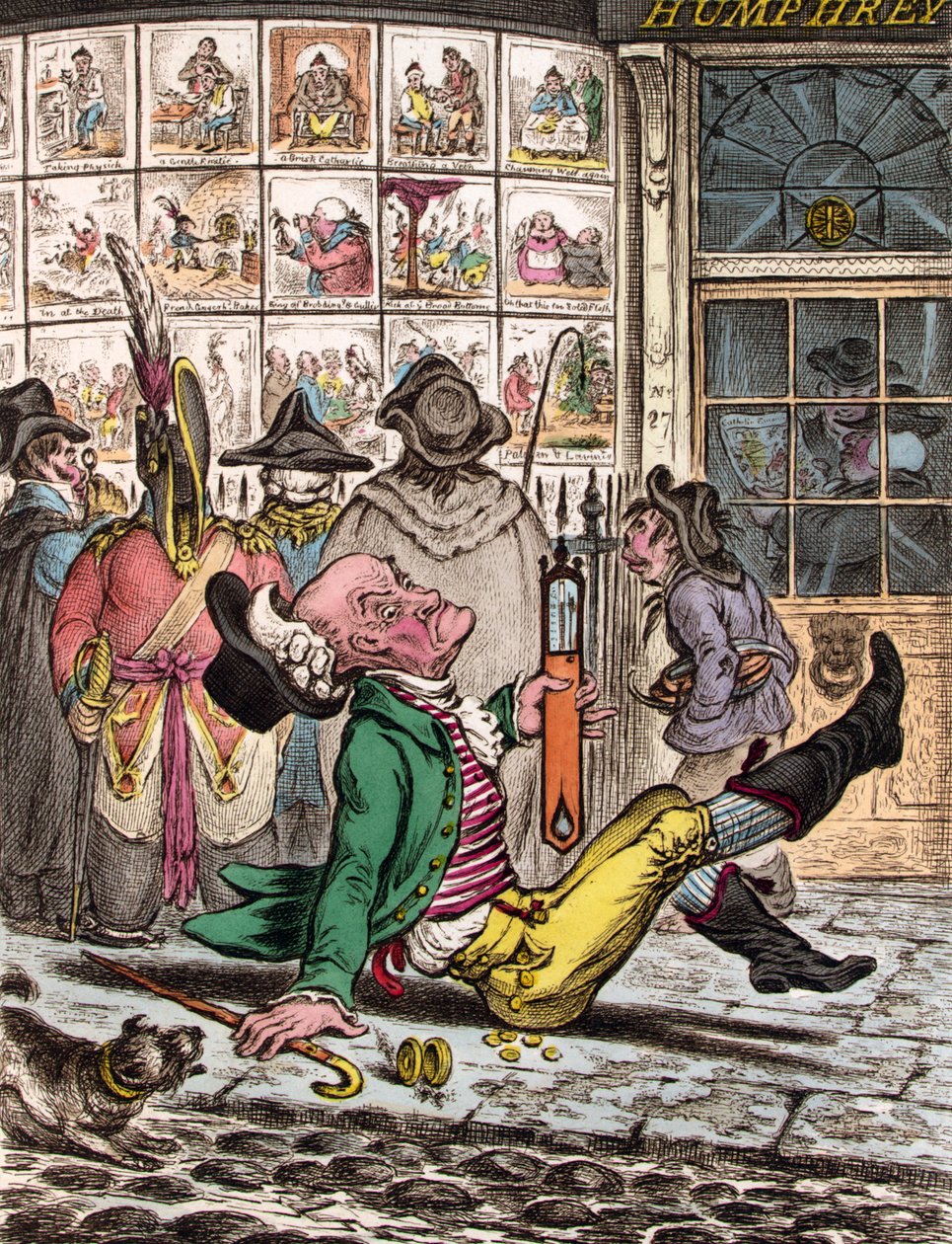 Çok Kaygan Hava, 1808 by James Gillray