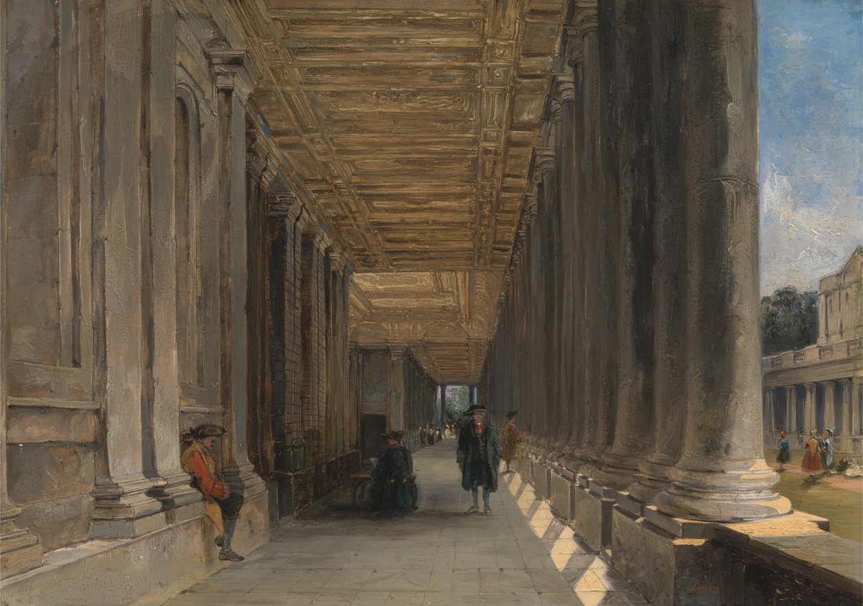 Queen Marys House, Greenwich Sütunlu by James Holland