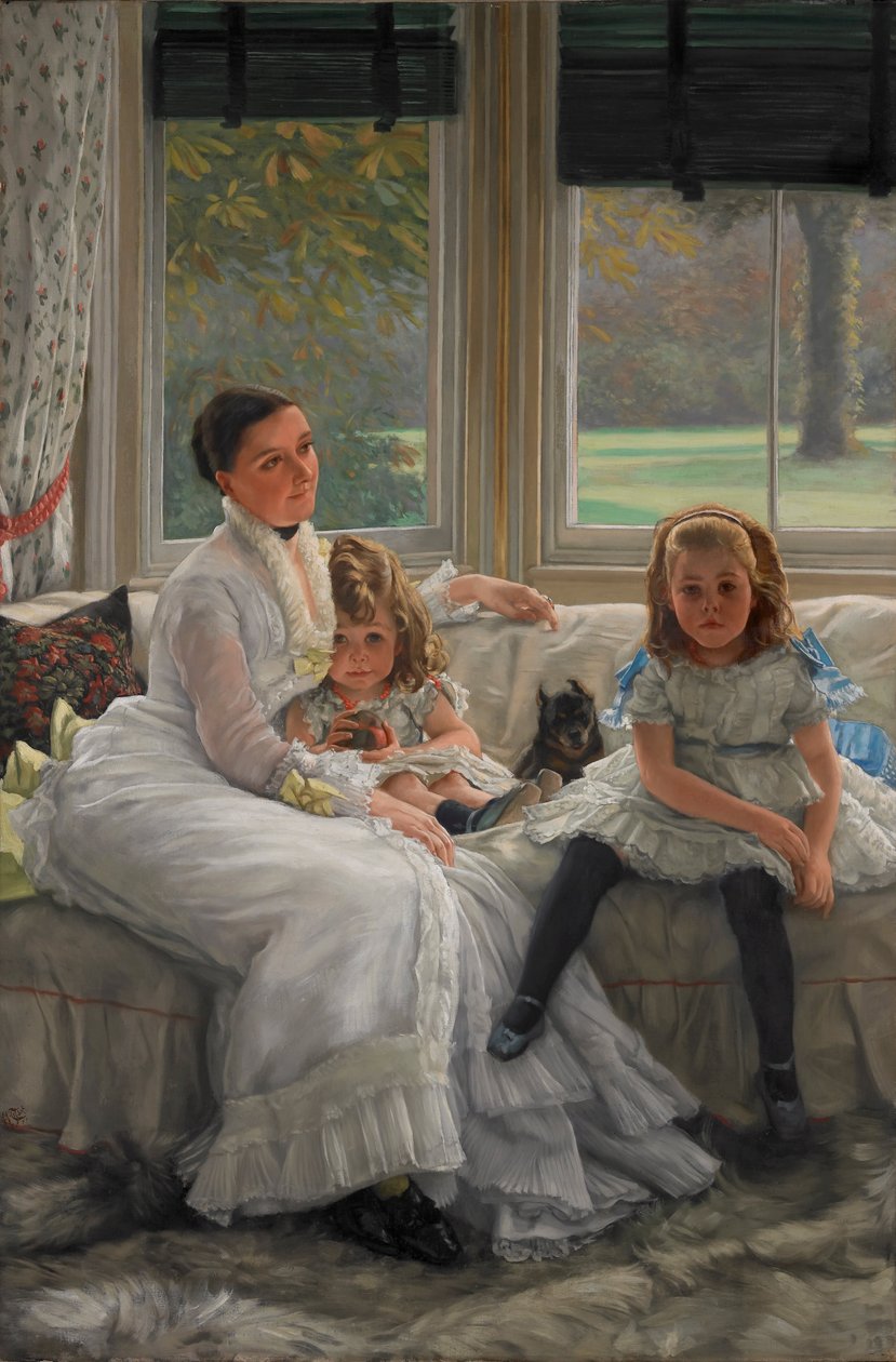 Bayan Catherine Smith Gill ve İki Çocuğunun Portresi by James Jacques Joseph Tissot