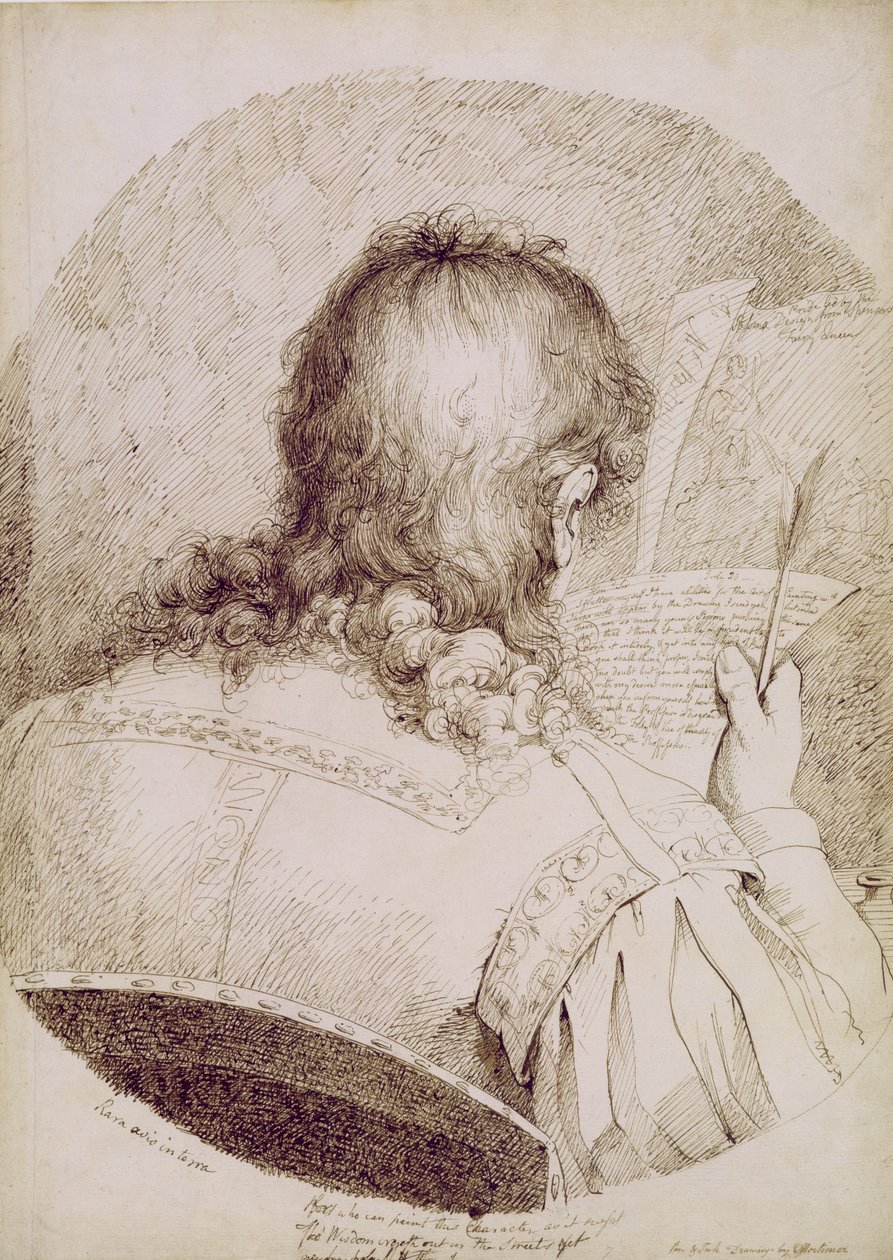 Otoportre, c.1771-75 (dokuma kağıt üzerine kalem ve kahverengi mürekkep) by James Jefferys