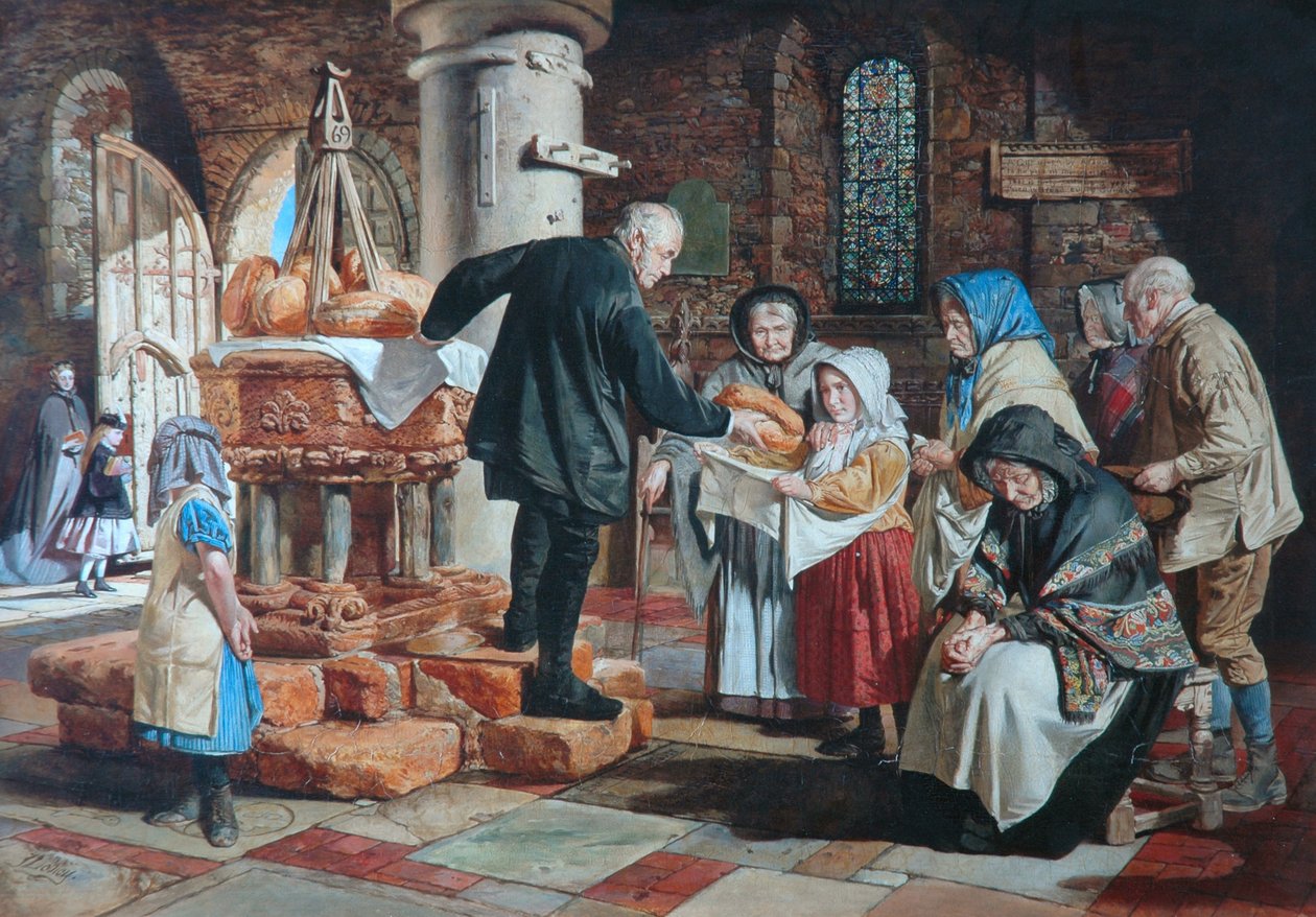 Dole, Stow Kilisesi, Lincolnshire, panel üzerinde c.1864-67 yağ by James Lobley