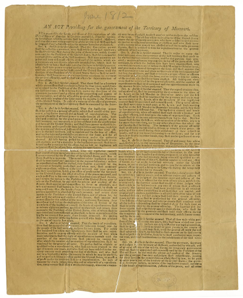 Onaylı, H. Clay, Wm. H. Crawford, James Madison by James Madison