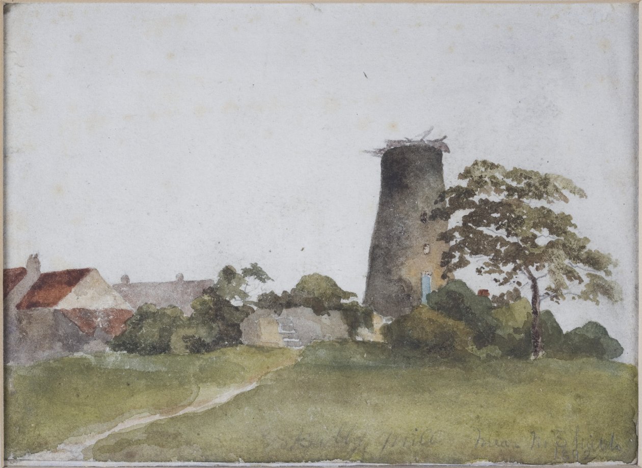 North Shields yakınında Billy Mill (kağıt üzerine kurşun kalem, suluboya ve gövde rengi) by James Miller Brown