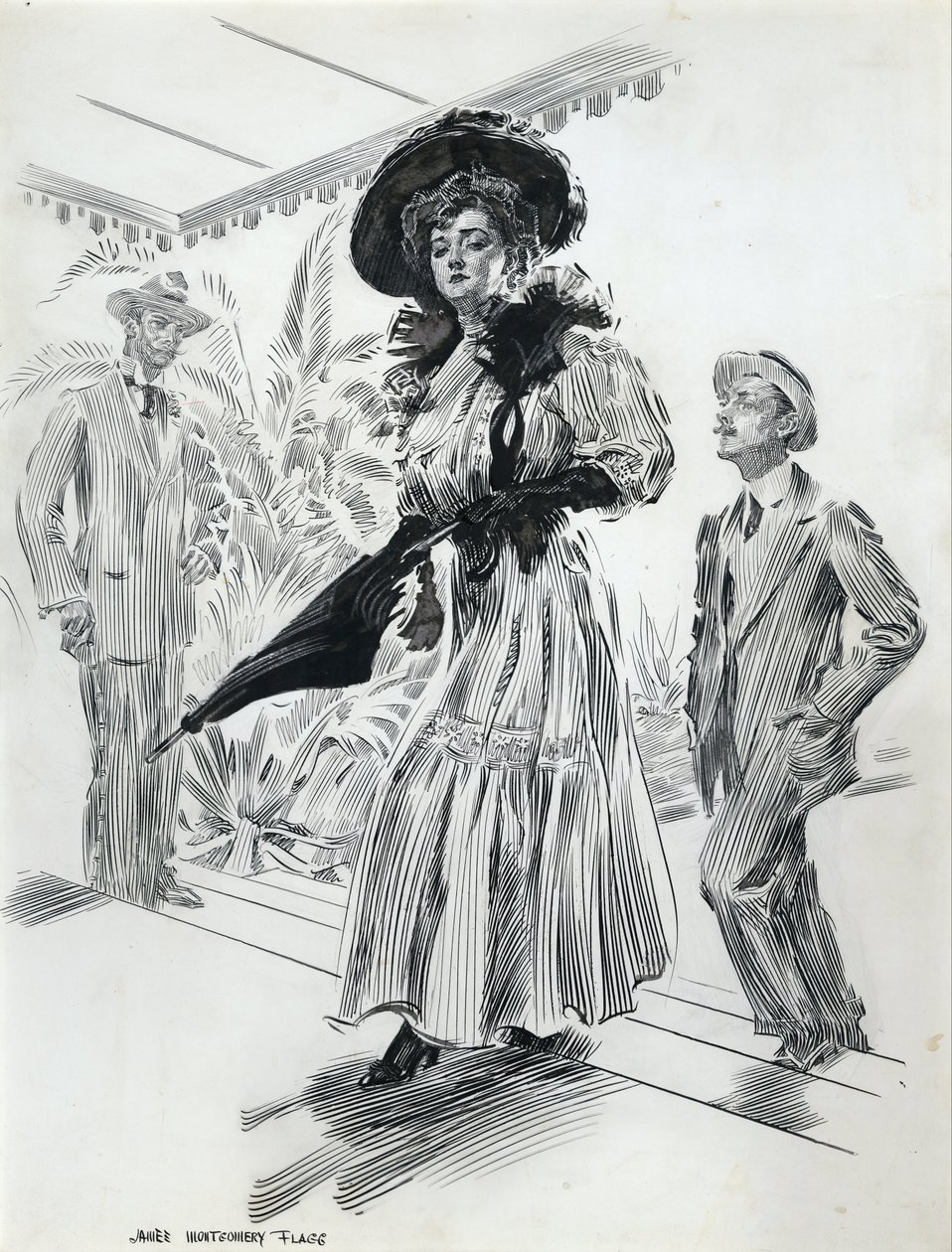 Zavallıyı Görkemli Bir Şekilde Geçti, Ardından Septimus Uysal Bir Şekilde by James Montgomery Flagg