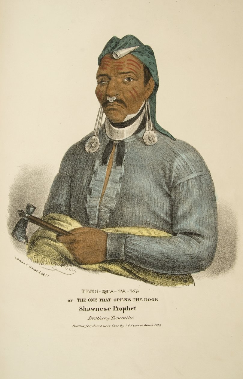 Tens-qua-ta-wa veya Kapıyı Açan, Shawnese Prophet by James Otto Lewis