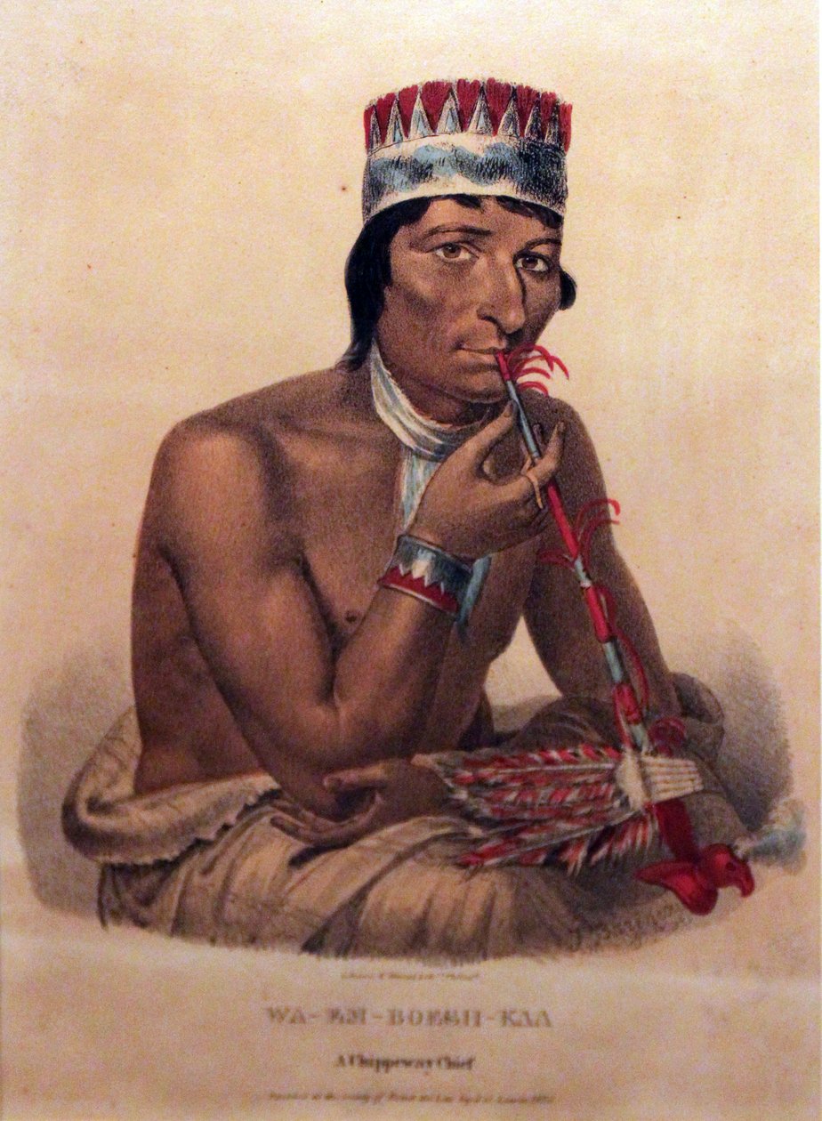 Waemboeshkaa, Chippeway Şefi, 1825 by James Otto Lewis