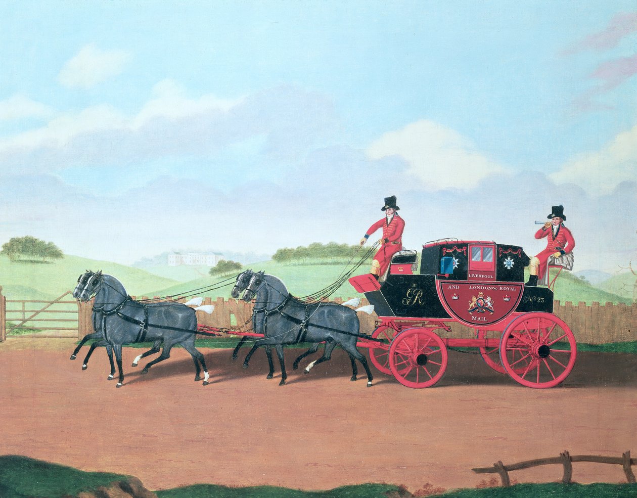 Liverpool ve Londra Kraliyet Posta Koçu, 1812 by James Pollard