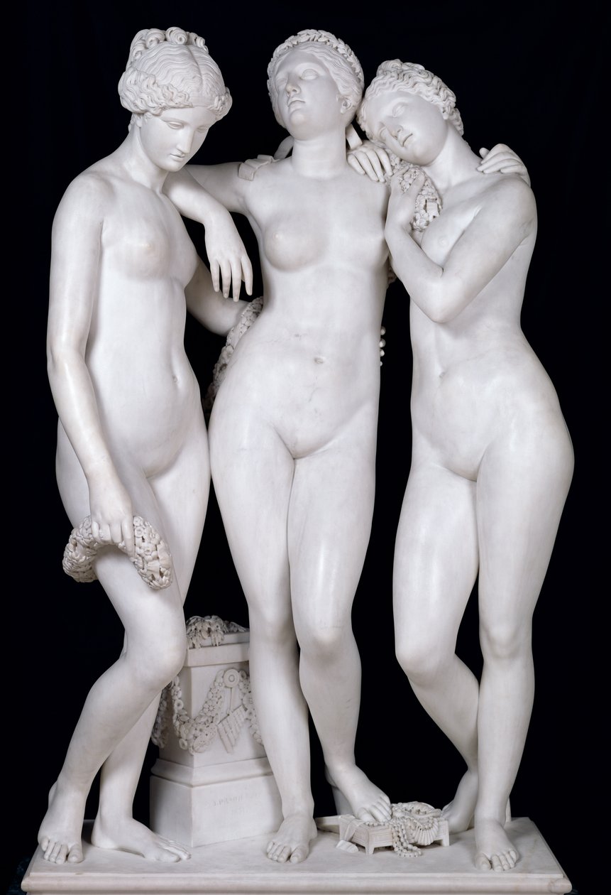 The Three Graces, 1831 (mermer) (ayrıntılar için bkz. 164658, 164659) by James Pradier