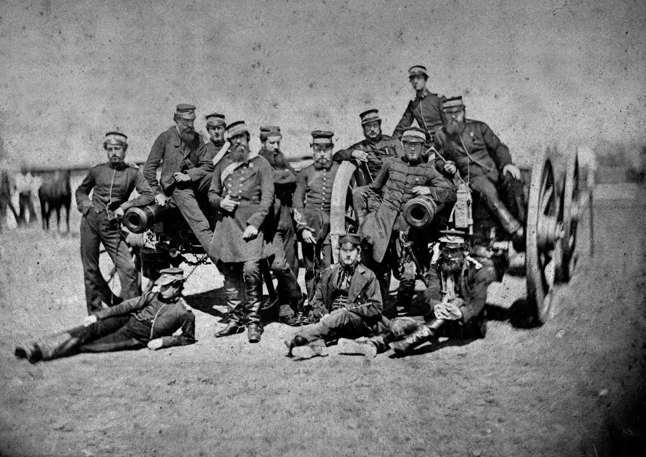 3. Tümen'e bağlı Kraliyet Topçularının dokuz librelik silahı, 1855-56 by James Robertson