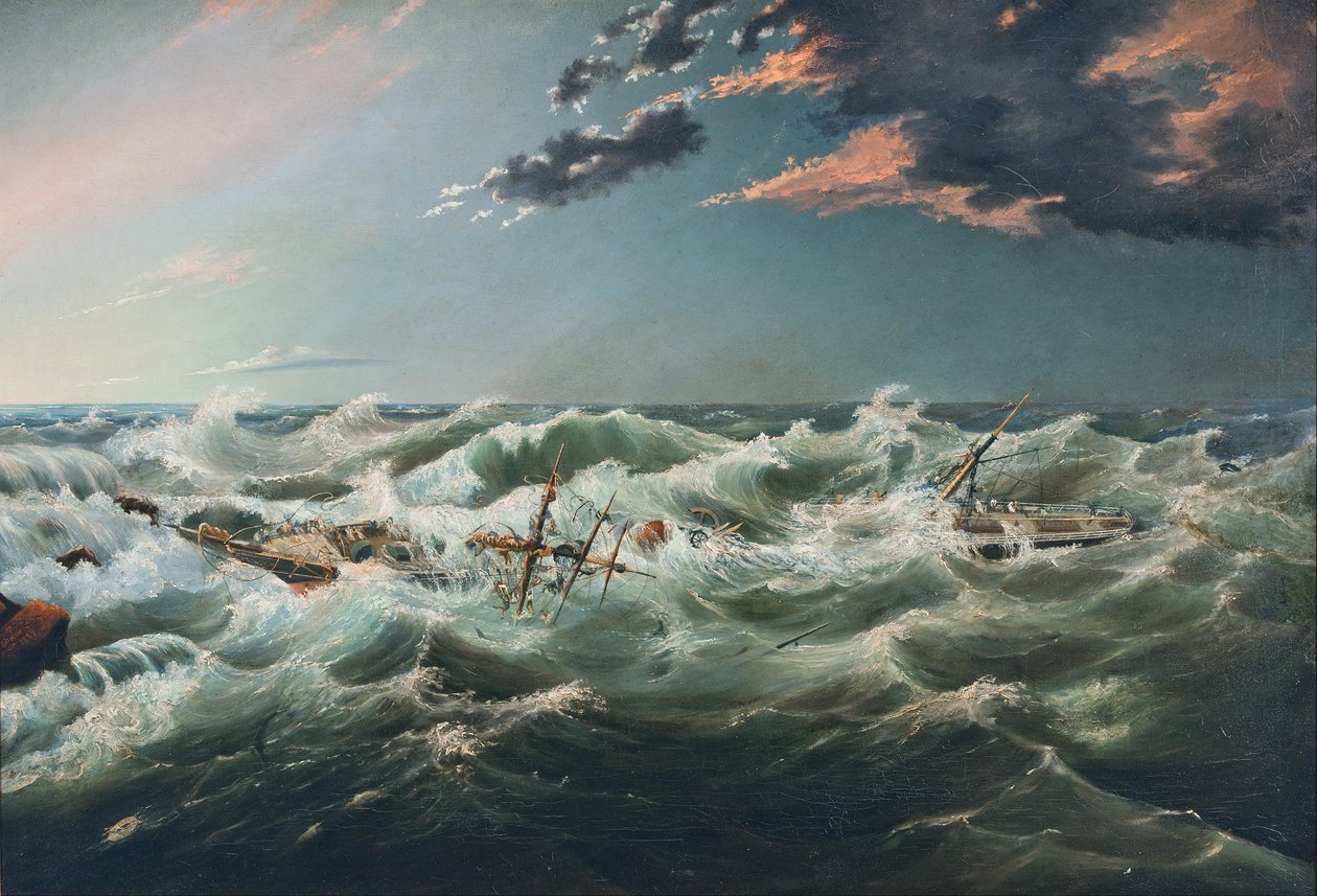 Admella harap oldu, Cape Banks, 6 Ağustos 1859 by James Shaw