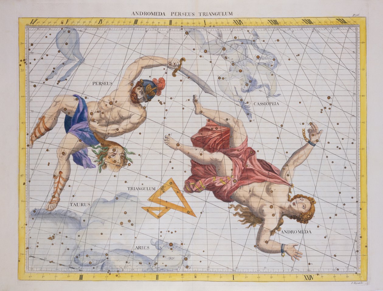 Kahraman ve Andromeda Takımyıldızı, John Flamsteed (1646-1719) tarafından yazılan 
