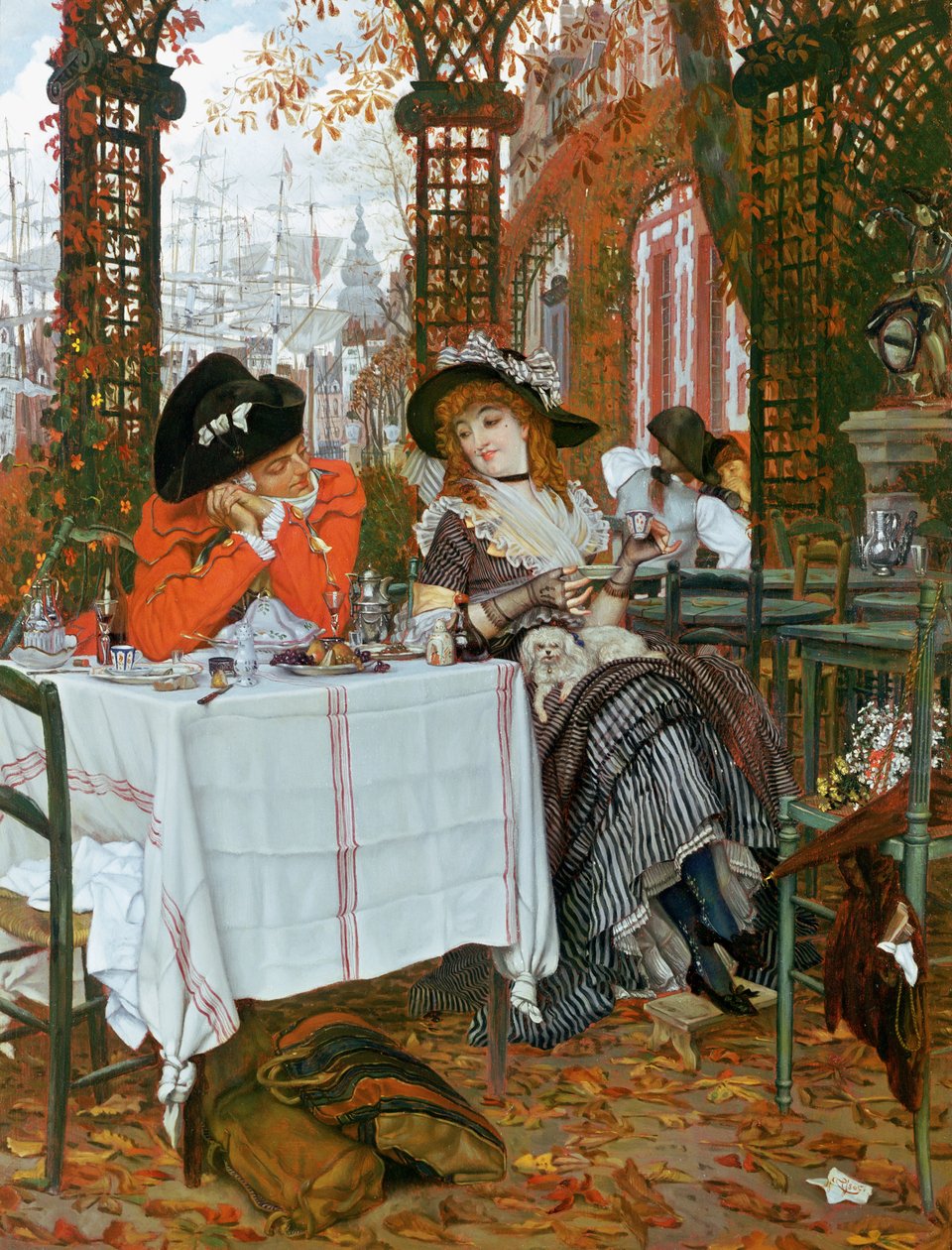 bir öğle yemeği by James Jacques Joseph Tissot